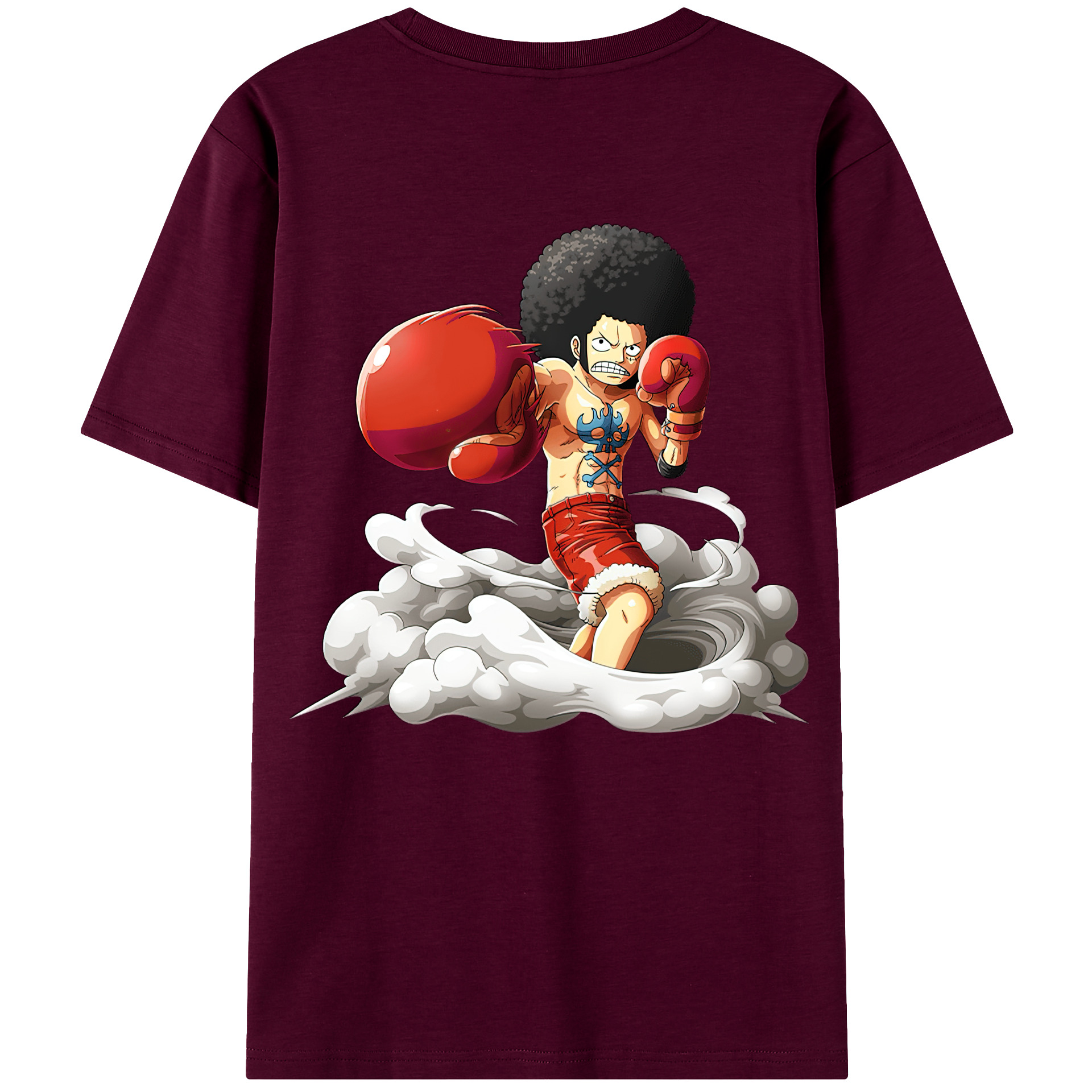 ワンピース モンキー・D・ルフィ ONE PIECE Monkey D. Luffy レディース半袖Tシャツ(バックプリント)